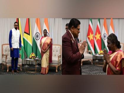 President Murmu meets counterparts from Suriname, Guyana on sidelines of Pravasi Bharatiya Divas in Indore | President Murmu meets counterparts from Suriname, Guyana on sidelines of Pravasi Bharatiya Divas in Indore