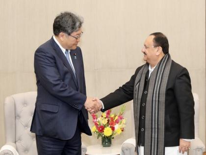 JP Nadda interacts with Japanese delegation under 'know BJP' campaign | JP Nadda interacts with Japanese delegation under 'know BJP' campaign