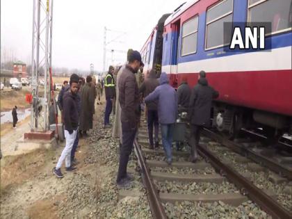 J-K: Train derails in Mazhama area of Budgam district, no one injured | J-K: Train derails in Mazhama area of Budgam district, no one injured J-K: Train derails in Mazhama area of Budgam district, no one injured | J-K: Train derails in Mazhama area of Budgam district, no one injured