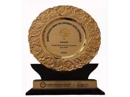Jindal Steel & Power wins prestigious Golden Peacock CSR Award | Jindal Steel & Power wins prestigious Golden Peacock CSR Award