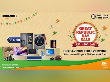 Amazon Great Republic Day Sale - Get Exciting Offers with No Cost EMI Offers on Bajaj Finserv EMI Network Card | Amazon Great Republic Day Sale - Get Exciting Offers with No Cost EMI Offers on Bajaj Finserv EMI Network Card