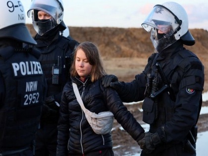 Greta Thunberg detained by police during climate protests in Germany | Greta Thunberg detained by police during climate protests in Germany