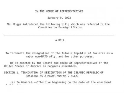 Bill tabled in US house to terminate Pakistan's 'Non-NATO ally' status | Bill tabled in US house to terminate Pakistan's 'Non-NATO ally' status
