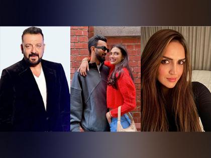 Sanjay Dutt, Esha Deol shower blessings on Athiya Shetty, KL Rahul | Sanjay Dutt, Esha Deol shower blessings on Athiya Shetty, KL Rahul