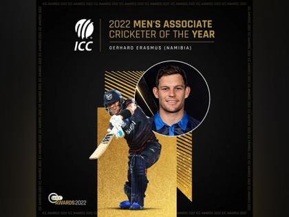 Namibia's Gerhard Erasmus crowned as ICC Men's Associate Cricketer of the Year 2022 | Namibia's Gerhard Erasmus crowned as ICC Men's Associate Cricketer of the Year 2022