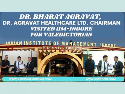 Dr Bharat Agravat, Chairman of Dr Agravat Healthcare Ltd., Visits IIM-Indore for Valedictorian | Dr Bharat Agravat, Chairman of Dr Agravat Healthcare Ltd., Visits IIM-Indore for Valedictorian