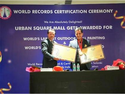 Urban Square Mall receives an award for the creation of 'World's Largest Outdoor Painting' and 'World's Longest Indoor Painting' | Urban Square Mall receives an award for the creation of 'World's Largest Outdoor Painting' and 'World's Longest Indoor Painting'