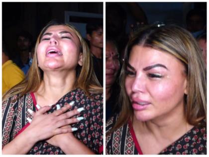 Rakhi Sawant cries inconsolably after mother's demise | Rakhi Sawant cries inconsolably after mother's demise