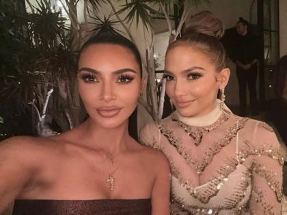 Kim Kardashian and Jenifer Lopez look stunning as they take selfies together at a party | Kim Kardashian and Jenifer Lopez look stunning as they take selfies together at a party