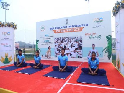 Y20 Day 2: Delegates of Y20 participate in Yoga session in Assam's Guwahati | Y20 Day 2: Delegates of Y20 participate in Yoga session in Assam's Guwahati