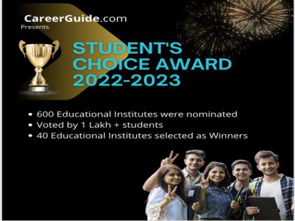 CareerGuide releases names of award winning universities and colleges of Student's Choice Awards 2022-2023 out of 600 nominations received | CareerGuide releases names of award winning universities and colleges of Student's Choice Awards 2022-2023 out of 600 nominations received