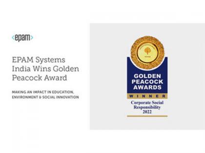 EPAM Systems India wins Golden Peacock Award for CSR Programs | EPAM Systems India wins Golden Peacock Award for CSR Programs