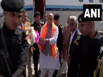 Defence Minister Rajnath Singh arrives in Bengaluru to attend Aero India 2023 inauguration event | Defence Minister Rajnath Singh arrives in Bengaluru to attend Aero India 2023 inauguration event
