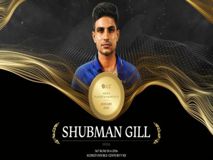 Shubhman Gill crowned ICC Men's Player of Month for January 2023 | Shubhman Gill crowned ICC Men's Player of Month for January 2023