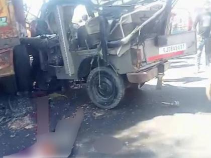 Gujarat: 7 killed as jeep carrying 18 persons rams into truck in Patan; driver absconding | Gujarat: 7 killed as jeep carrying 18 persons rams into truck in Patan; driver absconding Gujarat: 7 killed as jeep carrying 18 persons rams into truck in Patan; driver absconding | Gujarat: 7 killed as jeep carrying 18 persons rams into truck in Patan; driver absconding