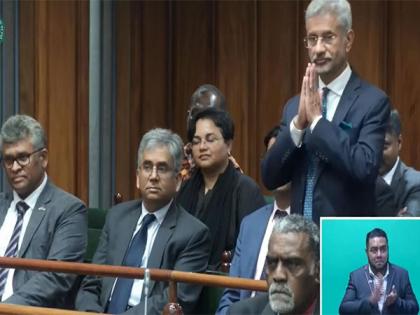 Jaishankar gets warm welcome in Fiji Parliament, appreciates MP's Hindi address | Jaishankar gets warm welcome in Fiji Parliament, appreciates MP's Hindi address Jaishankar gets warm welcome in Fiji Parliament, appreciates MP's Hindi address | Jaishankar gets warm welcome in Fiji Parliament, appreciates MP's Hindi address