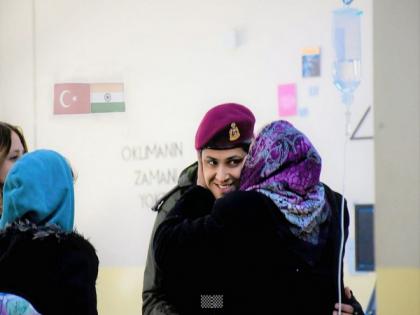 Major Beena Tiwari, seen hugging Turkish woman in viral pictures, recounts her experience in earthquake-hit country | Major Beena Tiwari, seen hugging Turkish woman in viral pictures, recounts her experience in earthquake-hit country