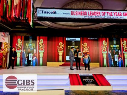 GIBS Bangalore wins Best Management Institute; Ritesh Goyal named Business Leader of the Year at ET Ascent 2023 | GIBS Bangalore wins Best Management Institute; Ritesh Goyal named Business Leader of the Year at ET Ascent 2023
