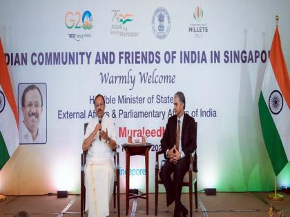 MoS Muraleedharan appreciates Indian community in Singapore for contribution towards deepening ties | MoS Muraleedharan appreciates Indian community in Singapore for contribution towards deepening ties