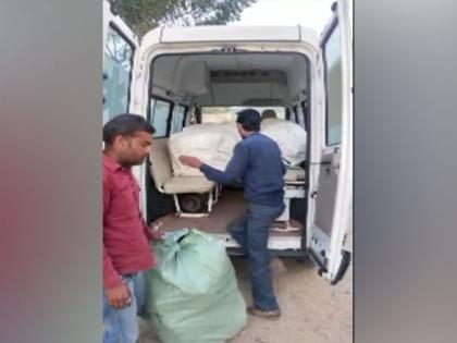 Rajasthan: Driver removed after video of ambulance transporting footwear goes viral | Rajasthan: Driver removed after video of ambulance transporting footwear goes viral Rajasthan: Driver removed after video of ambulance transporting footwear goes viral | Rajasthan: Driver removed after video of ambulance transporting footwear goes viral