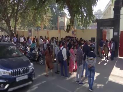 Bihar: Students appear for CBSE Class 12 English paper amid tight security | Bihar: Students appear for CBSE Class 12 English paper amid tight security