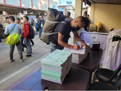 Dispatch of polling parties begins in Meghalaya for assembly elections | Dispatch of polling parties begins in Meghalaya for assembly elections Dispatch of polling parties begins in Meghalaya for assembly elections | Dispatch of polling parties begins in Meghalaya for assembly elections