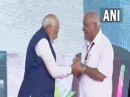 In special gesture to BSY, PM Modi asks audience to flip on mobile torches to greet him on 80th birthday | In special gesture to BSY, PM Modi asks audience to flip on mobile torches to greet him on 80th birthday