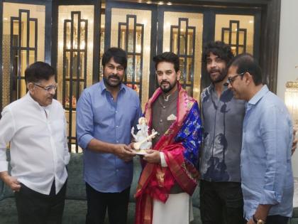 Anurag Thakur meets Chiranjeevi, Nagaarjuna; discusses about Indian film industry | Anurag Thakur meets Chiranjeevi, Nagaarjuna; discusses about Indian film industry