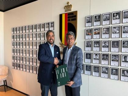 Kalyan Chaubey, Shaji Prabhakaran meet Royal Belgian FA president in Brussels | Kalyan Chaubey, Shaji Prabhakaran meet Royal Belgian FA president in Brussels