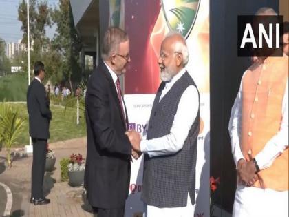 PM Modi, Australian PM Albanese at Gujarat Stadium for India-Australia Test | PM Modi, Australian PM Albanese at Gujarat Stadium for India-Australia Test