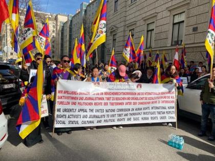 Tibetans protest against CCP in Vienna on occasion of National Uprising Day | Tibetans protest against CCP in Vienna on occasion of National Uprising Day