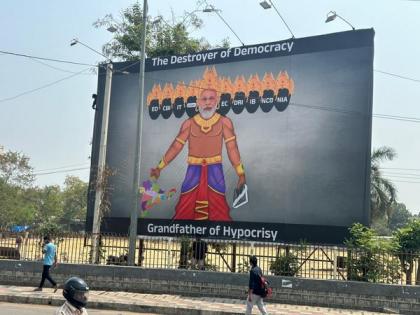 Posters come up in Hyderabad calling PM Modi a "destroyer of democracy" as K Kavitha appears before ED | Posters come up in Hyderabad calling PM Modi a "destroyer of democracy" as K Kavitha appears before ED Posters come up in Hyderabad calling PM Modi a "destroyer of democracy" as K Kavitha appears before ED | Posters come up in Hyderabad calling PM Modi a "destroyer of democracy" as K Kavitha appears before ED