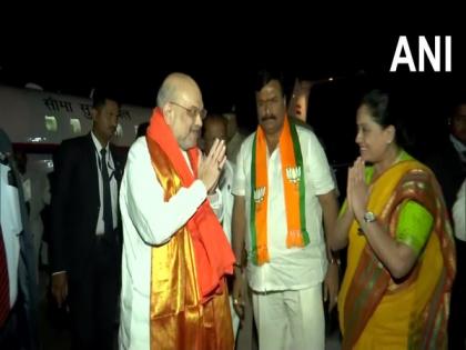 Amit Shah arrives for CISF's Raising Day event in Hyderabad | Amit Shah arrives for CISF's Raising Day event in Hyderabad