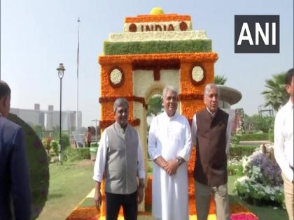 Union Min Bhupender Yadav inaugurates G20-themed flower festival in Delhi's CP | Union Min Bhupender Yadav inaugurates G20-themed flower festival in Delhi's CP