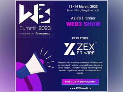 Entrepreneur Media announces Asia's Premier Web3 Summit in Bangalore with ZEX PR Wire being PR MEDIA Partner | Entrepreneur Media announces Asia's Premier Web3 Summit in Bangalore with ZEX PR Wire being PR MEDIA Partner