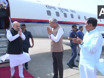 Union Home Minister Amit Shah arrives in Gujarat's Gandhinagar | Union Home Minister Amit Shah arrives in Gujarat's Gandhinagar