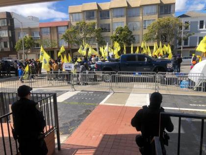 Security beefed up around Indian Consulate in San Francisco after Khalistani supporters stage protest | Security beefed up around Indian Consulate in San Francisco after Khalistani supporters stage protest