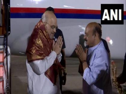 Amit Shah arrives in Bengaluru to attend Regional Conference on 'Drug Trafficking, National Security' | Amit Shah arrives in Bengaluru to attend Regional Conference on 'Drug Trafficking, National Security'