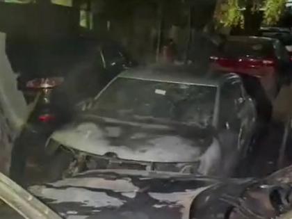 Man charred to death in parked car in Hyderabad | Man charred to death in parked car in Hyderabad