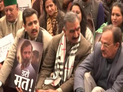 Himachal Pradesh: Cong stages protest in Shimla against Rahul Gandhi's disqualification from Lok Sabha | Himachal Pradesh: Cong stages protest in Shimla against Rahul Gandhi's disqualification from Lok Sabha