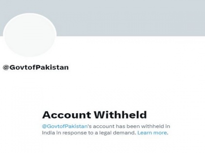 Pakistan government's Twitter account withheld in India | Pakistan government's Twitter account withheld in India