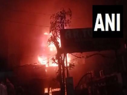Massive fire at Hamraj Market in Kanpur, operation underway to douse flames | Massive fire at Hamraj Market in Kanpur, operation underway to douse flames
