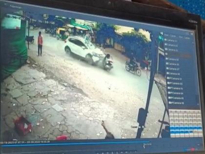 MP: 2 dead, several injured after speeding car hits two-wheeler in Indore | MP: 2 dead, several injured after speeding car hits two-wheeler in Indore