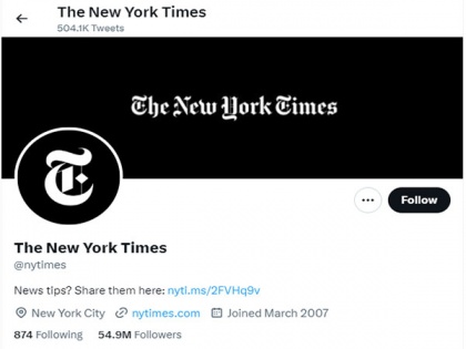 Leading US daily New York Times loses Twitter verification badge | Leading US daily New York Times loses Twitter verification badge
