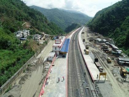 Jiribam - Imphal new line railway project in Manipur achieved 93 per cent progress | Jiribam - Imphal new line railway project in Manipur achieved 93 per cent progress