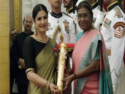 Raveena Tandon receives Padma Shri from President Murmu | Raveena Tandon receives Padma Shri from President Murmu Raveena Tandon receives Padma Shri from President Murmu | Raveena Tandon receives Padma Shri from President Murmu