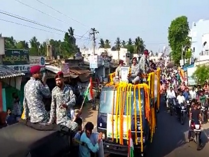 Body of Navy commando brought to home town in Andhra's Vizianagaram | Body of Navy commando brought to home town in Andhra's Vizianagaram