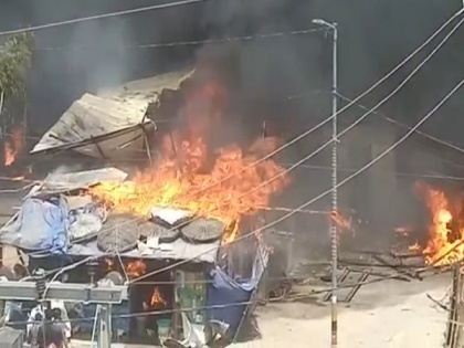 Over 100 shops gutted in fire at vegetable market in Bihar's Bodh Gaya | Over 100 shops gutted in fire at vegetable market in Bihar's Bodh Gaya