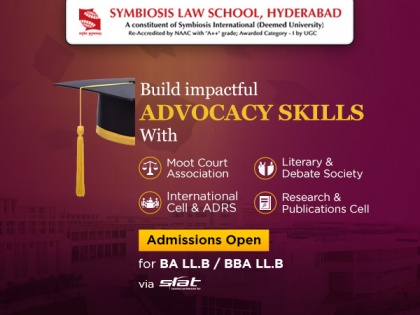 Embark on a journey towards a bright and dynamic career path with SLS Hyderabad's progressive BA-LLB and BBA-LLB programs; apply through acclaimed SLAT 2023 | Embark on a journey towards a bright and dynamic career path with SLS Hyderabad's progressive BA-LLB and BBA-LLB programs; apply through acclaimed SLAT 2023