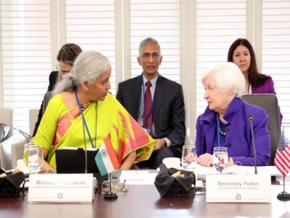 Union finance minister Sitharaman participates in roundtable with US Dept of Treasury Yellen | Union finance minister Sitharaman participates in roundtable with US Dept of Treasury Yellen